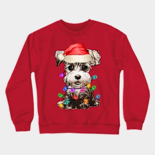 cute christmas dog Crewneck Sweatshirt